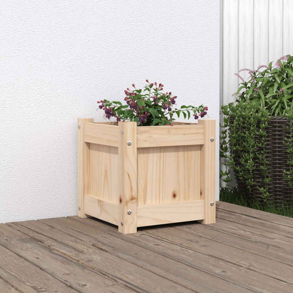 plantekasse 31x31x31 cm massivt fyrretræ