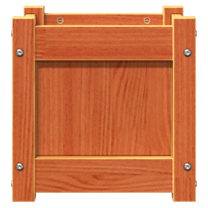 plantekasse 31x31x31 cm massivt fyrretræ gyldenbrun