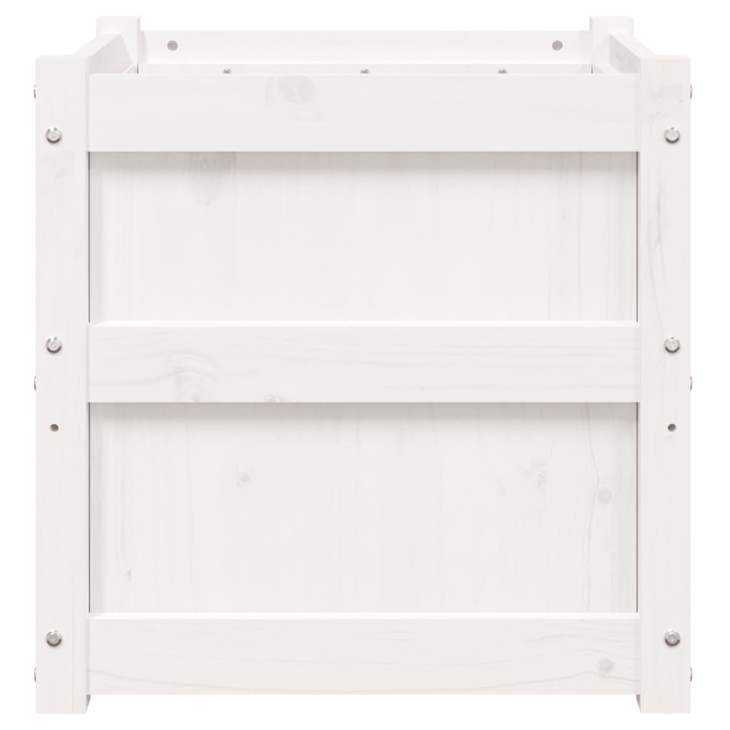 plantekasse 50x50x50 cm massivt fyrretræ hvid