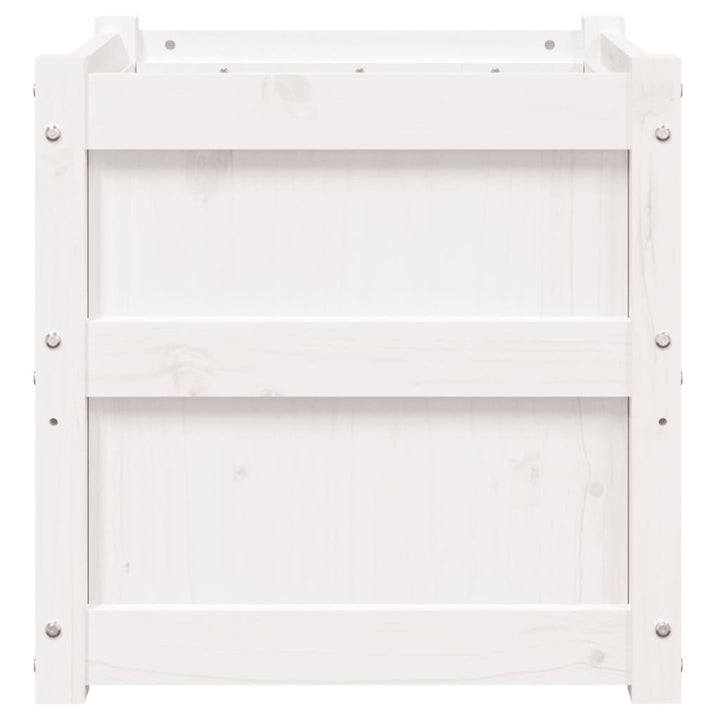 plantekasse 50x50x50 cm massivt fyrretræ hvid