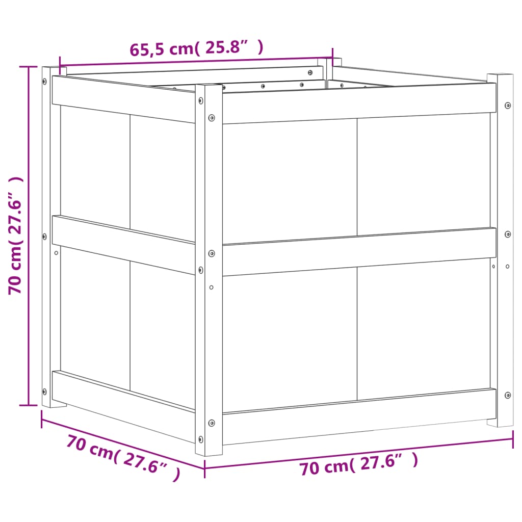 plantekasse 70x70x70 cm massivt douglasgran