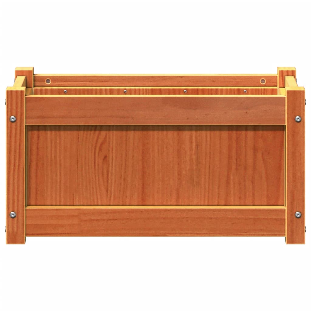 plantekasse 60x31x31 cm massivt fyrretræ gyldenbrun