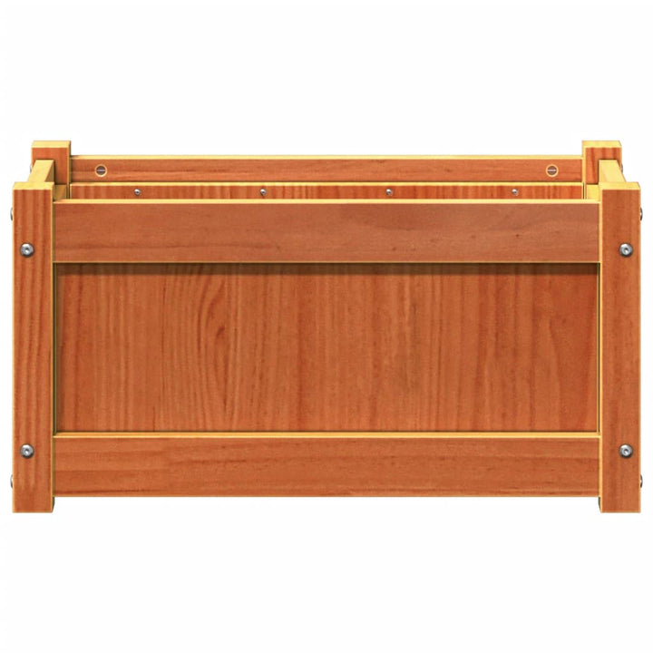 plantekasse 60x31x31 cm massivt fyrretræ gyldenbrun