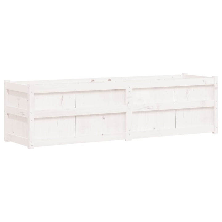plantekasse 180x50x50 cm massivt fyrretræ hvid
