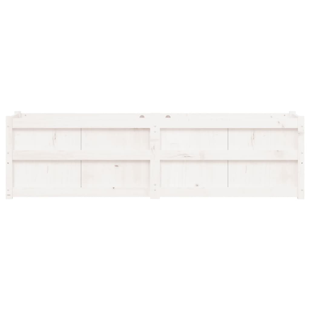 plantekasse 180x50x50 cm massivt fyrretræ hvid