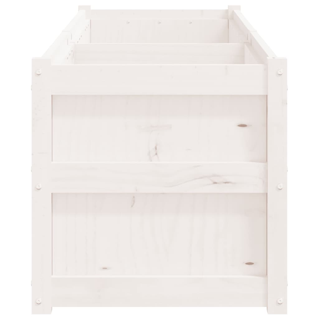 plantekasse 180x50x50 cm massivt fyrretræ hvid