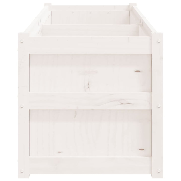 plantekasse 180x50x50 cm massivt fyrretræ hvid