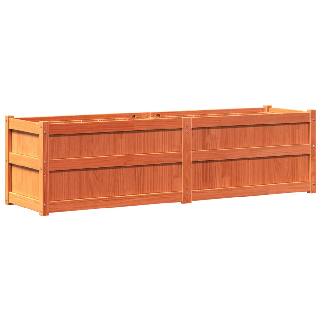 plantekasse 180x50x50 cm massivt fyrretræ gyldenbrun