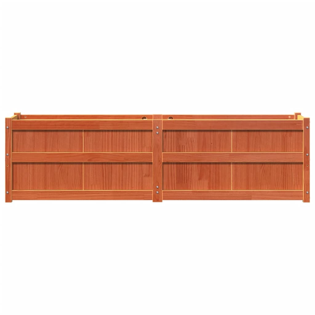 plantekasse 180x50x50 cm massivt fyrretræ gyldenbrun
