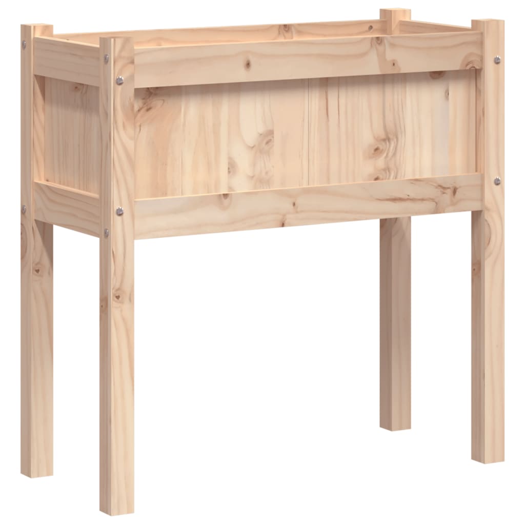plantekasse med ben 70x31x70 cm massivt fyrretræ