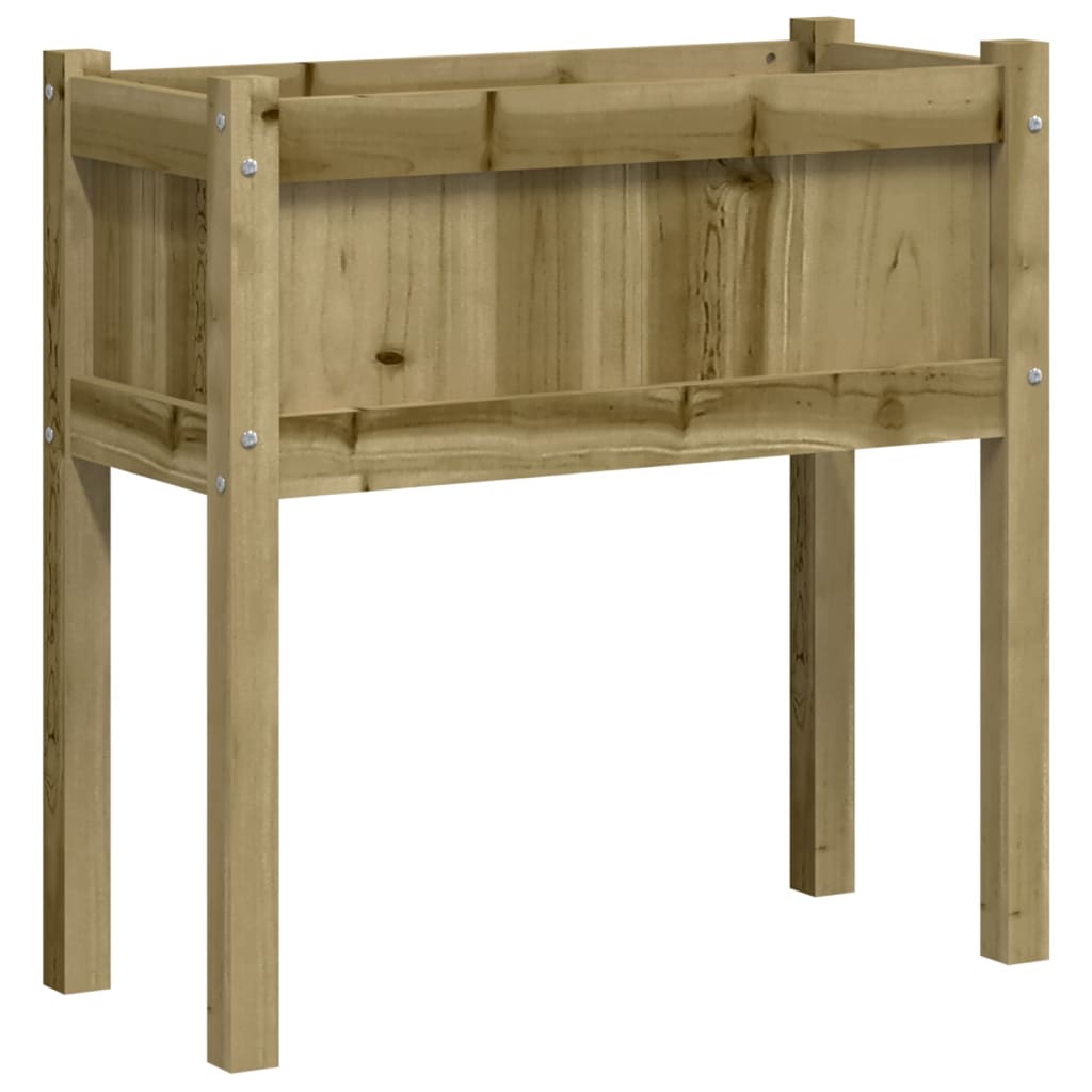 plantekasse med ben 70x31x70 cm imprægneret fyrretræ