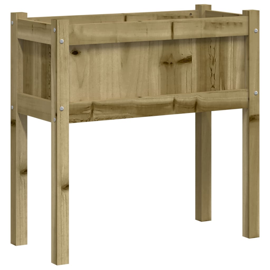plantekasse med ben 70x31x70 cm imprægneret fyrretræ