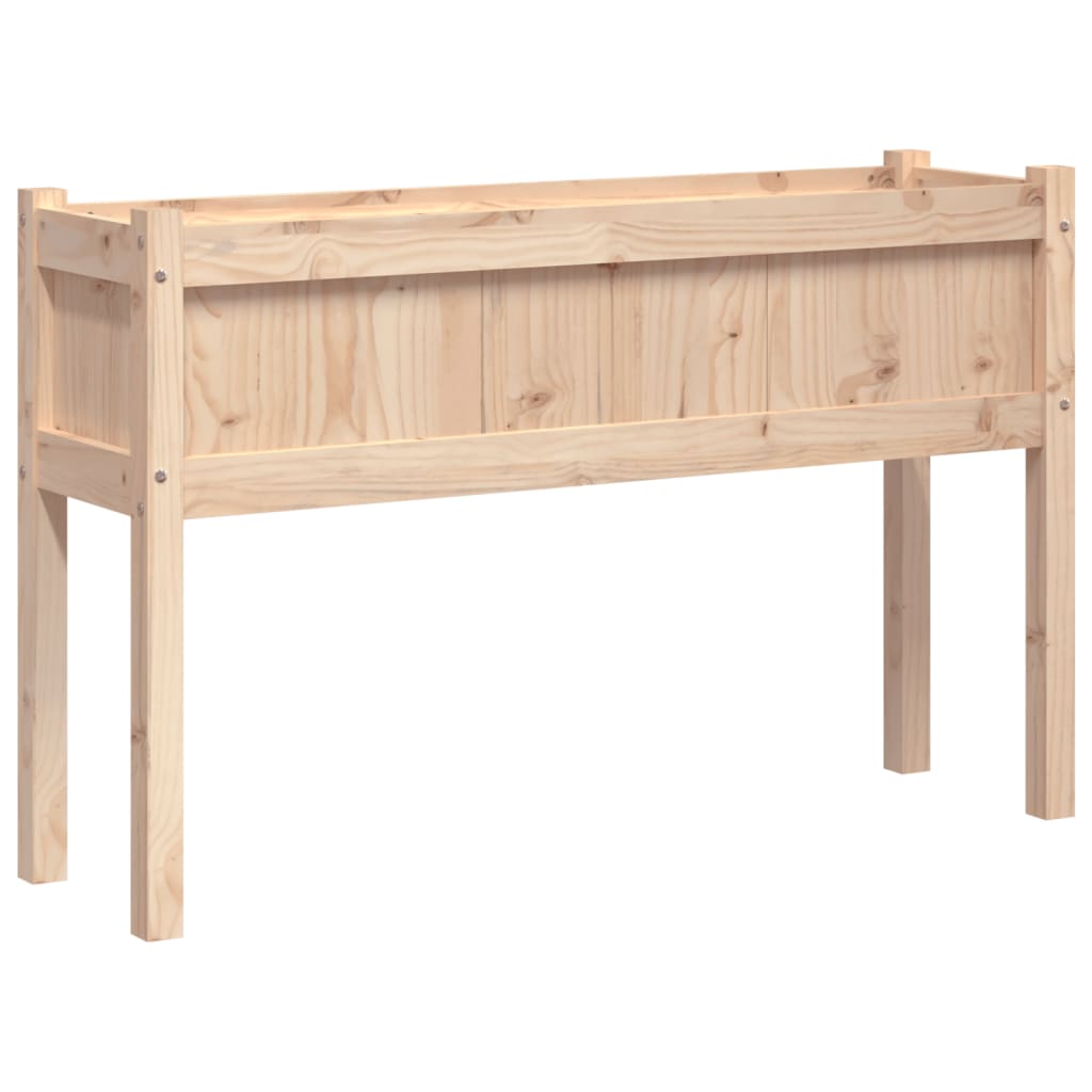 plantekasse med ben 110x31x70 cm massivt fyrretræ