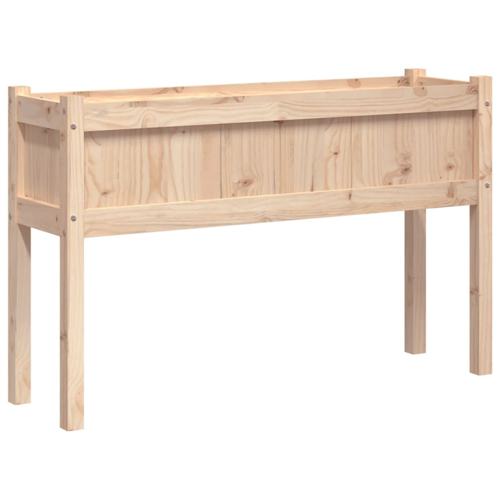 plantekasse med ben 110x31x70 cm massivt fyrretræ