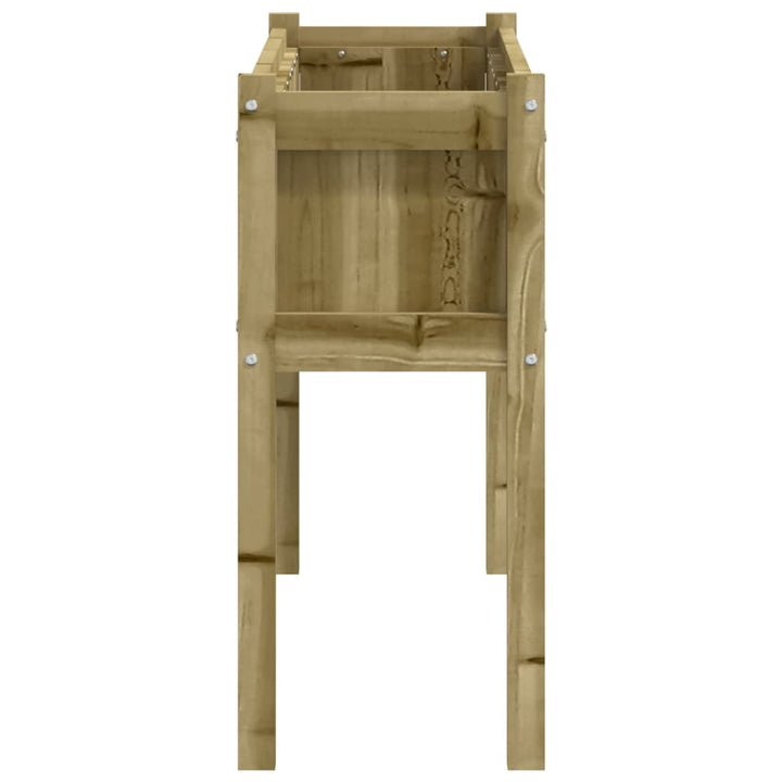 plantekasse med ben 110x31x70 cm imprægneret fyrretræ