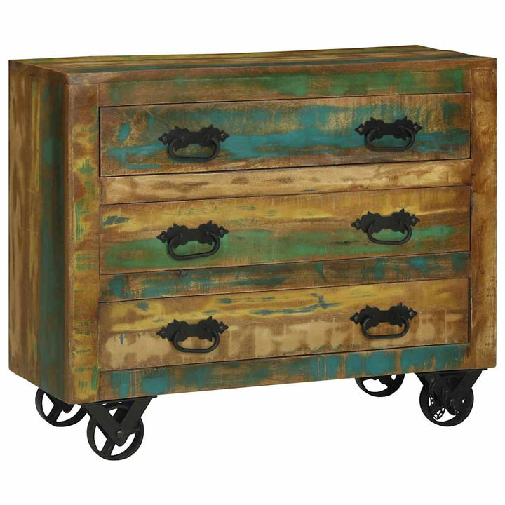 Sideboard med skuffe Brun 80 x 30 x 65 cm Solid genbrugs træ