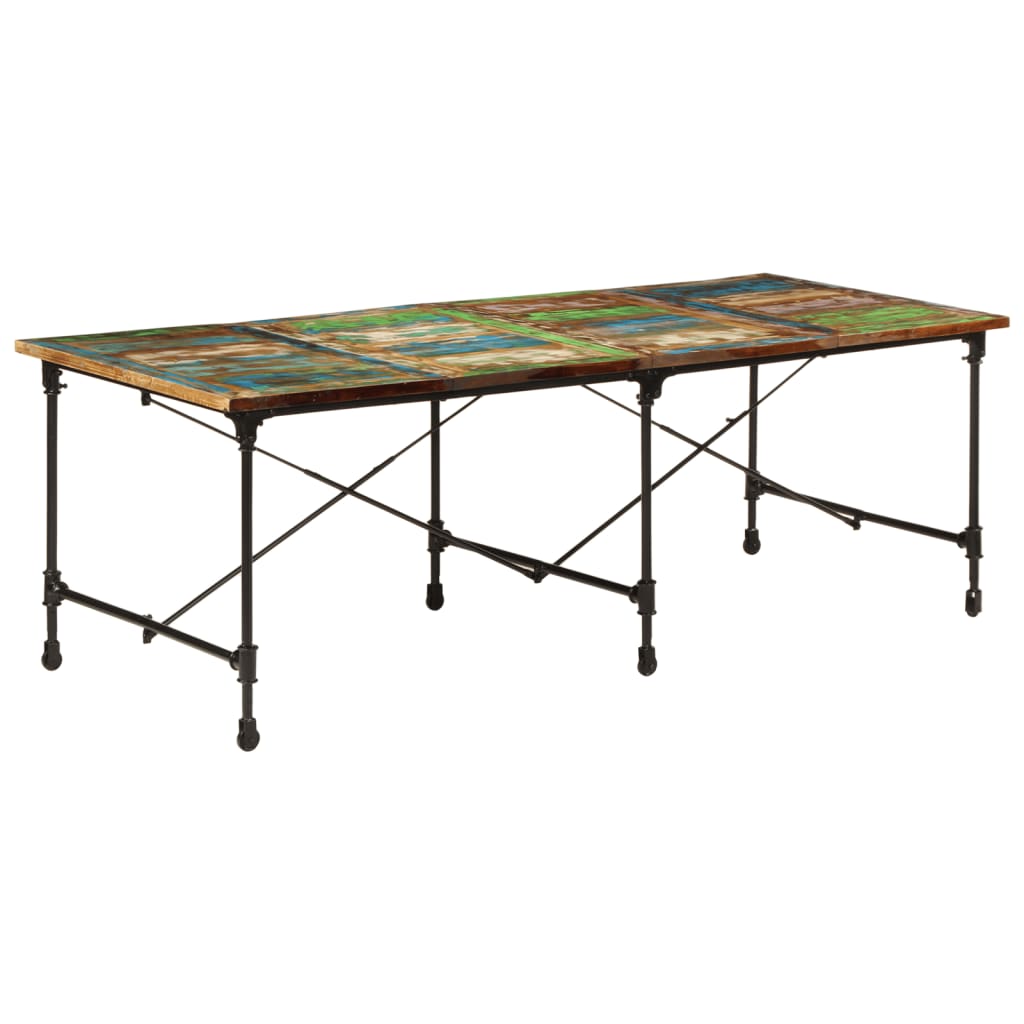 spisebord 220x90x77 cm massivt genbrugstræ