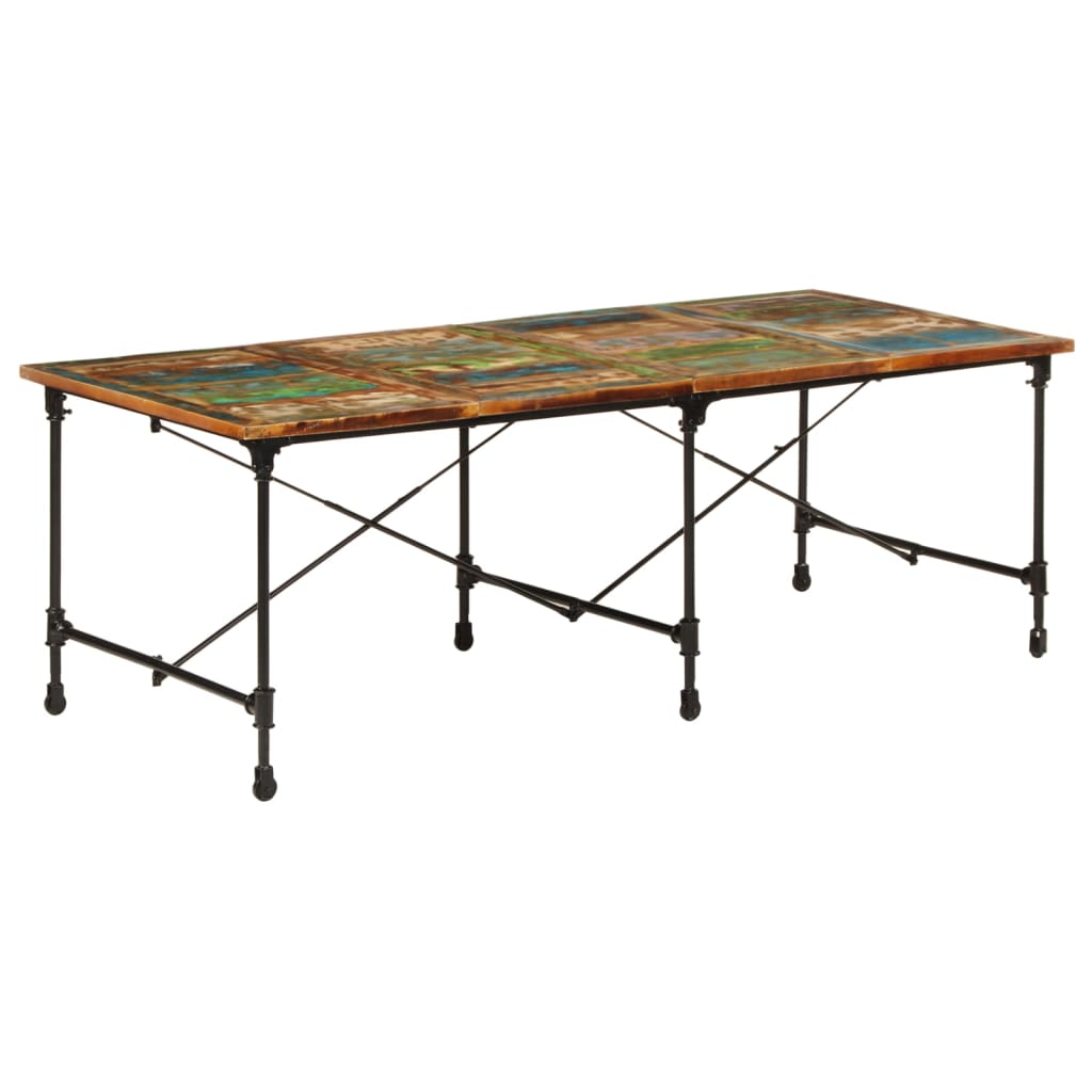 spisebord 220x90x77 cm massivt genbrugstræ