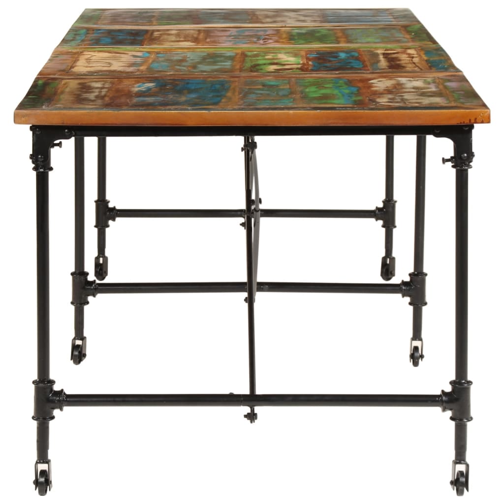 spisebord 220x90x77 cm massivt genbrugstræ