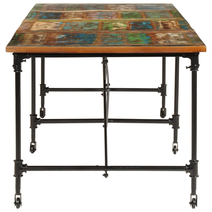 spisebord 220x90x77 cm massivt genbrugstræ