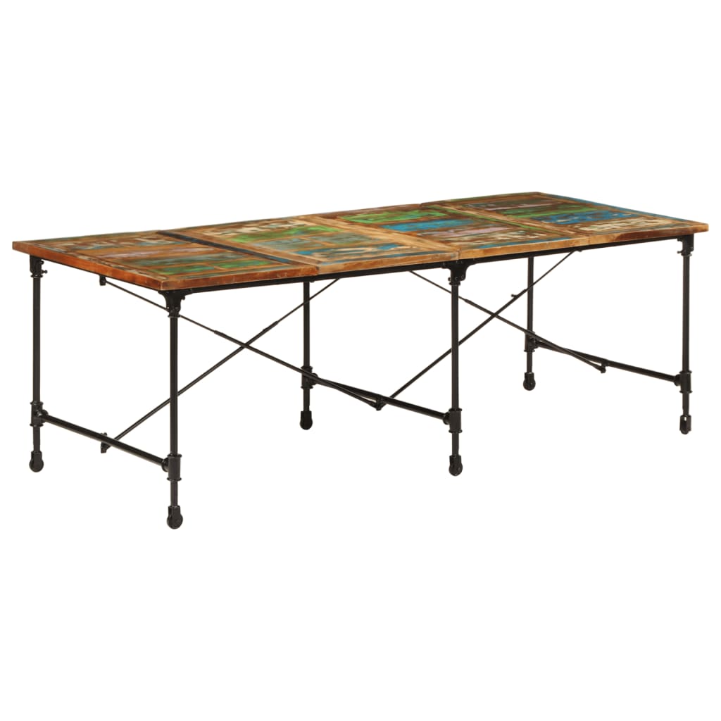spisebord 220x90x77 cm massivt genbrugstræ