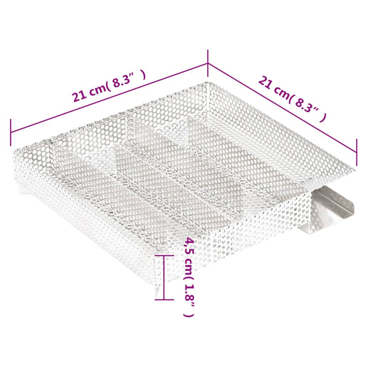 koldrøgsgenerator 21 cm med 5 rum rustfrit stål