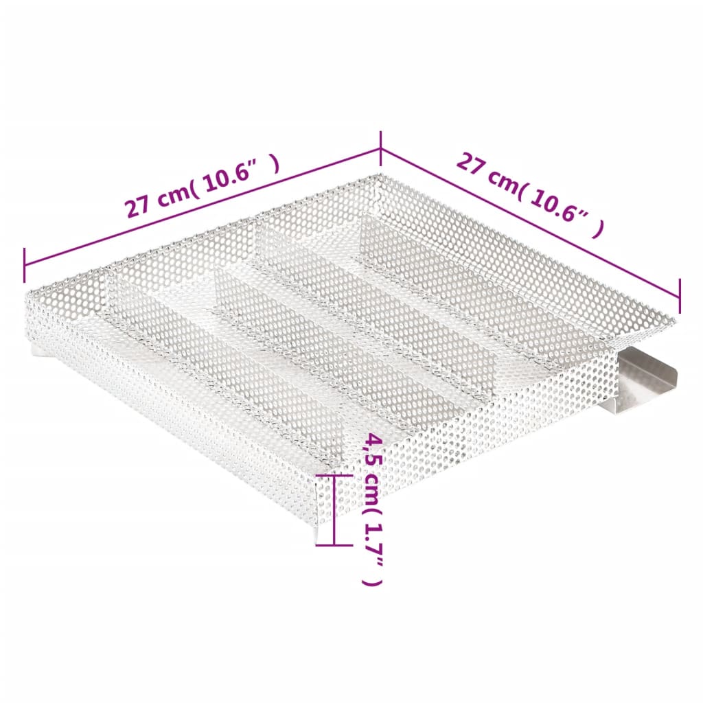 koldrøgsgenerator 27 cm med 5 rum rustfrit stål