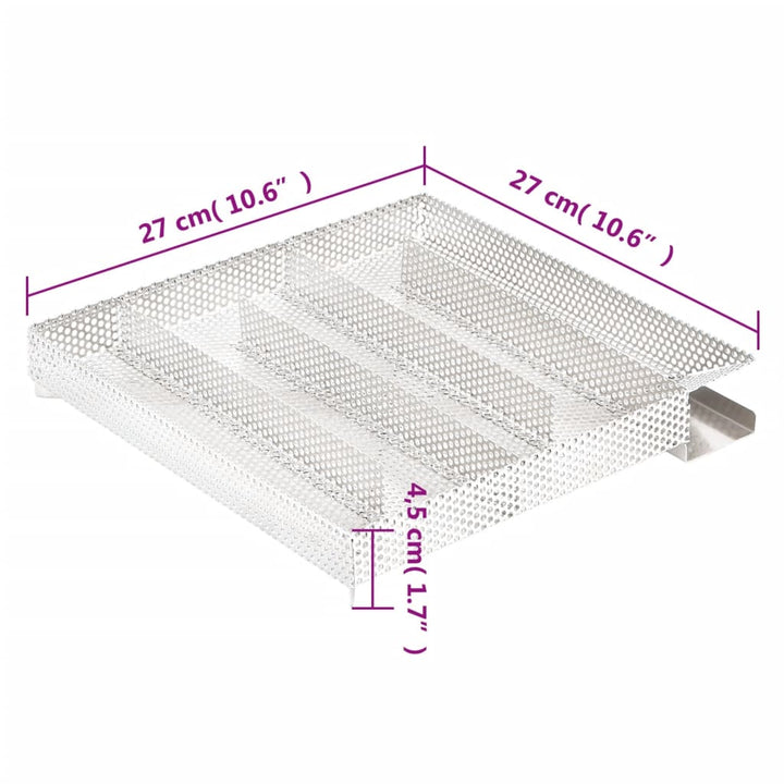 koldrøgsgenerator 27 cm med 5 rum rustfrit stål