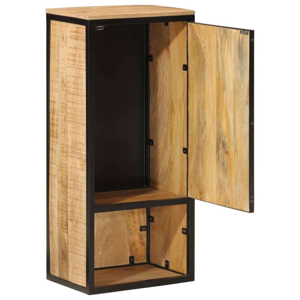badeværelsesskab 40x27x90 cm massivt mangotræ og jern