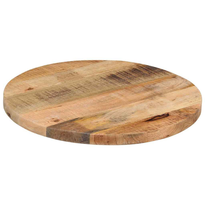 bordplade Ø40x1,5 cm rund massivt ru mangotræ