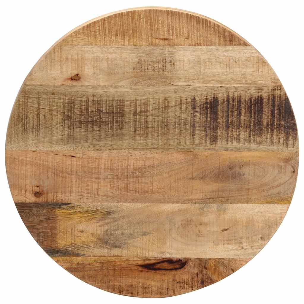 bordplade Ø40x2,5 cm rund massivt ru mangotræ
