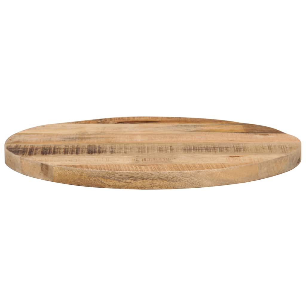 bordplade Ø40x2,5 cm rund massivt ru mangotræ