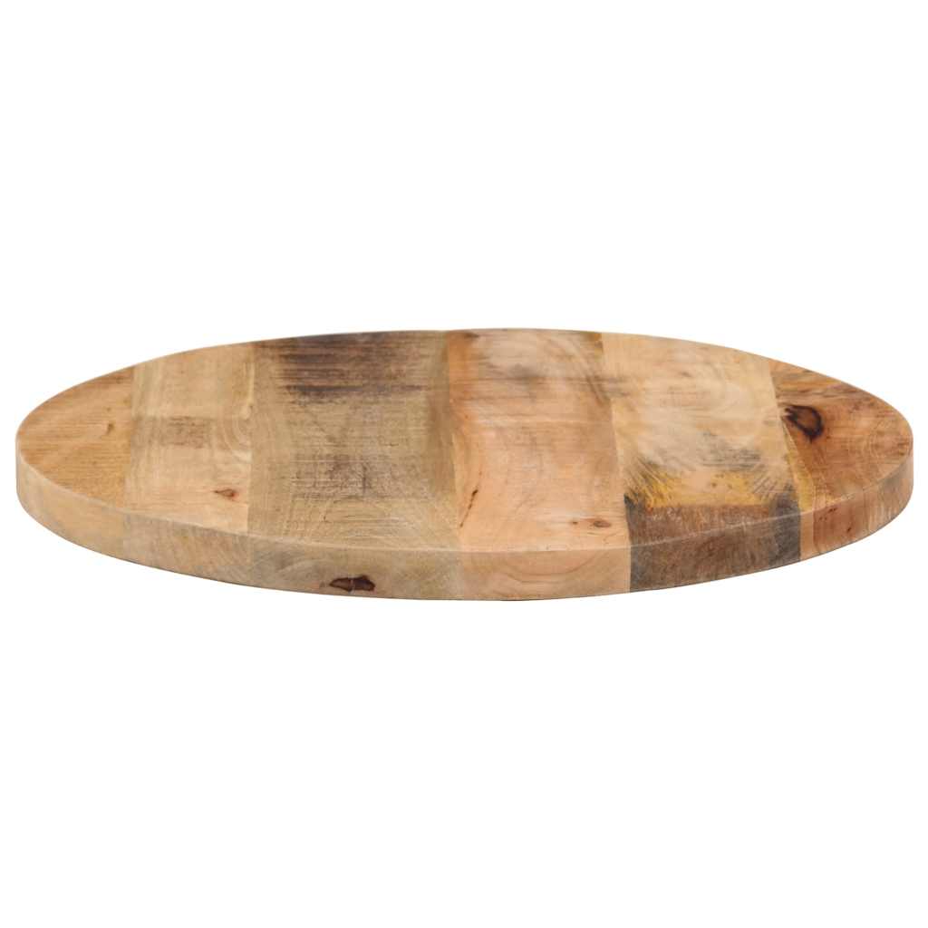 bordplade Ø40x2,5 cm rund massivt ru mangotræ