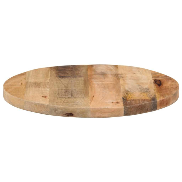 bordplade Ø40x2,5 cm rund massivt ru mangotræ
