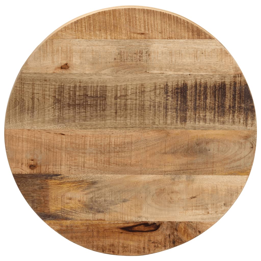 bordplade Ø50x2,5 cm rund massivt ru mangotræ