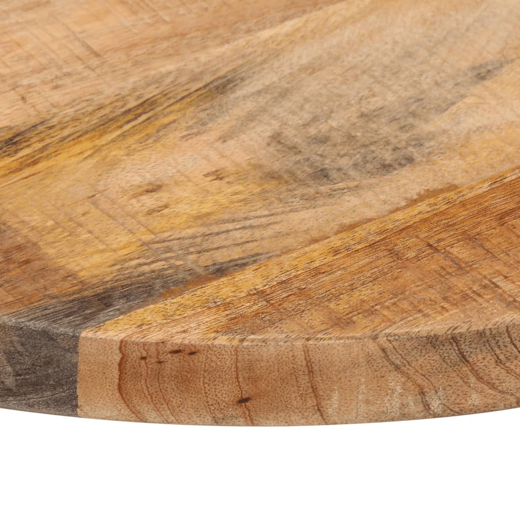 bordplade Ø60x3,8 cm rund massivt ru mangotræ