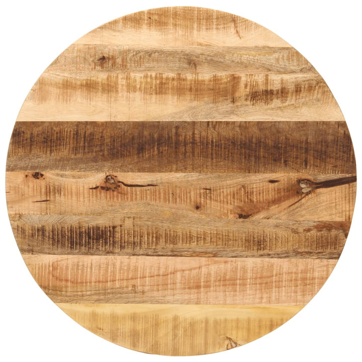 bordplade Ø70x3,8 cm rund massivt ru mangotræ