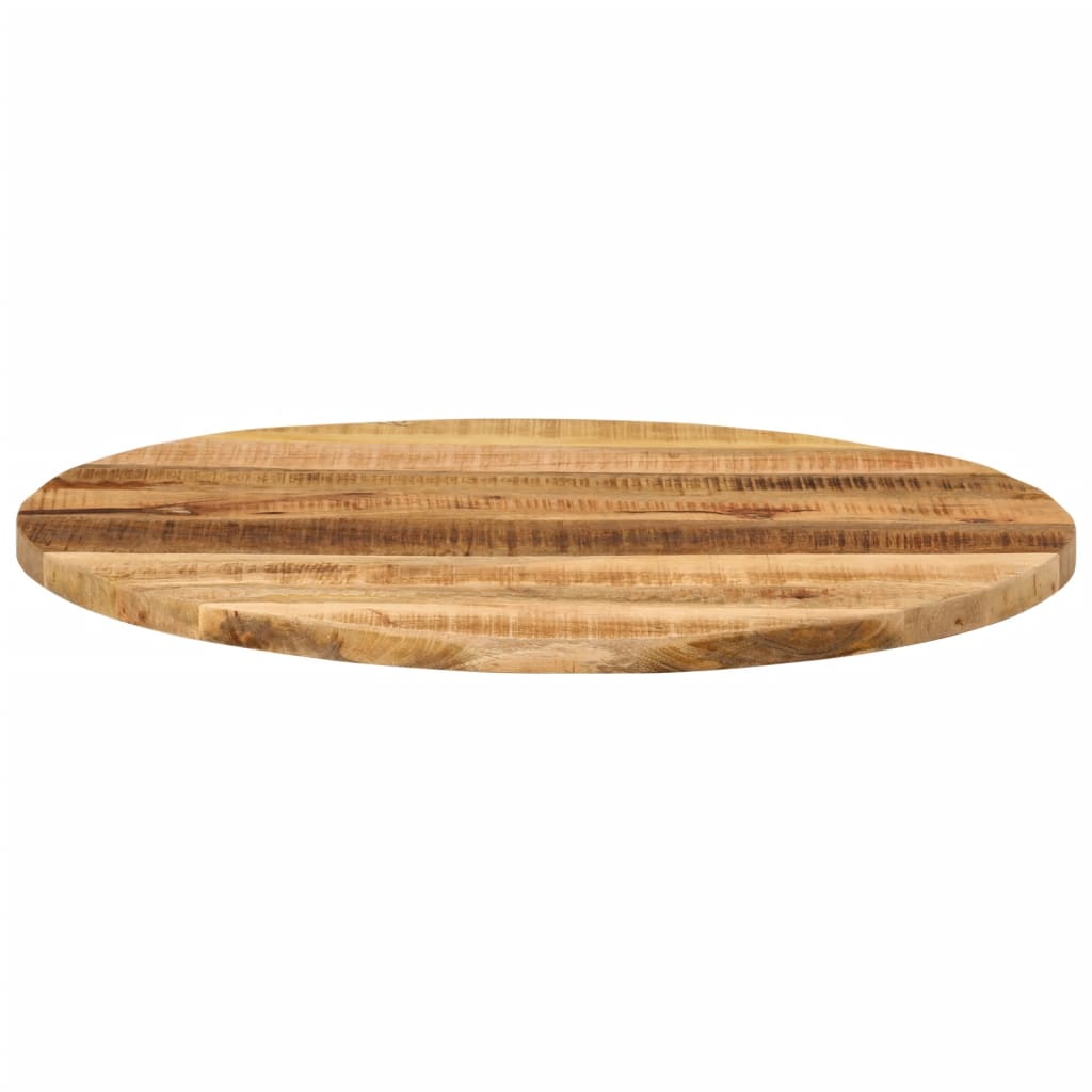 bordplade Ø70x3,8 cm rund massivt ru mangotræ