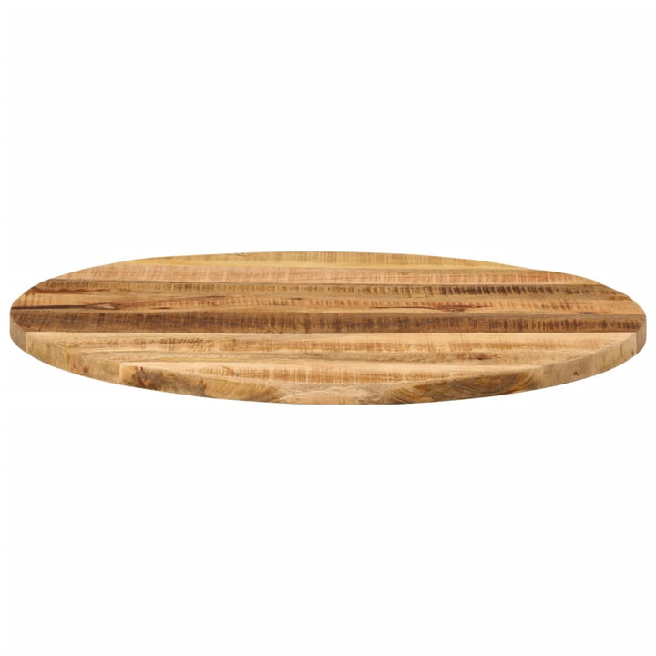 bordplade Ø70x3,8 cm rund massivt ru mangotræ