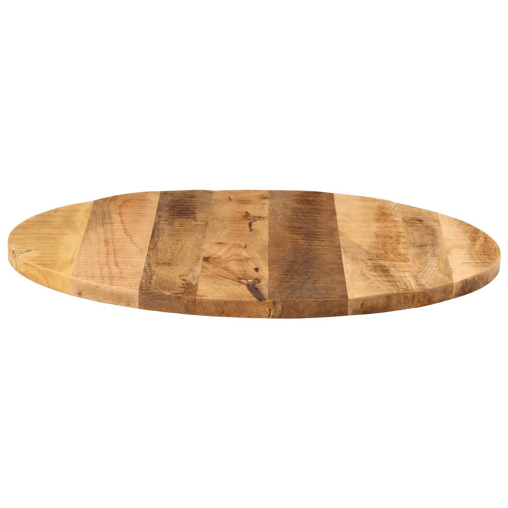 bordplade Ø70x3,8 cm rund massivt ru mangotræ