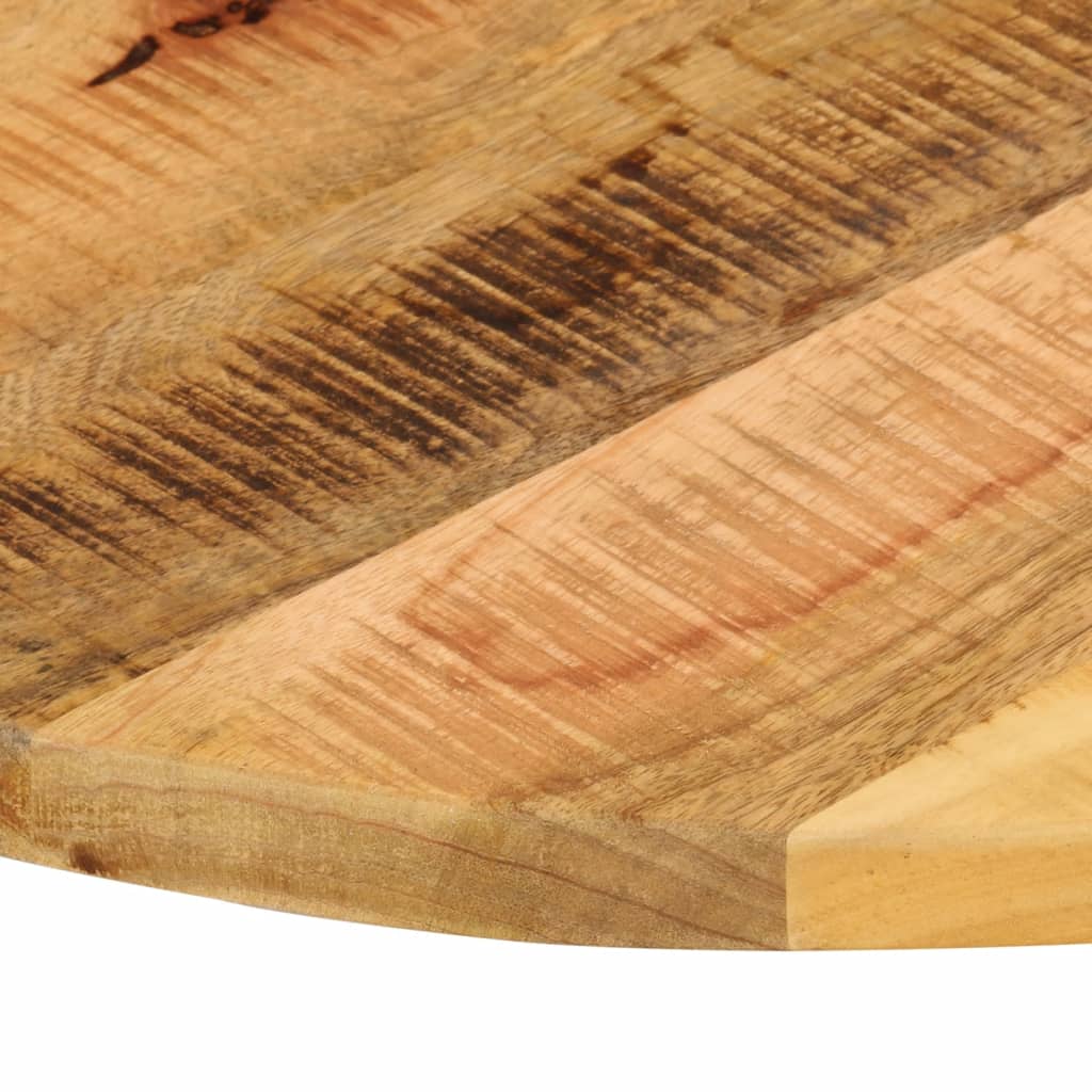 bordplade Ø70x3,8 cm rund massivt ru mangotræ