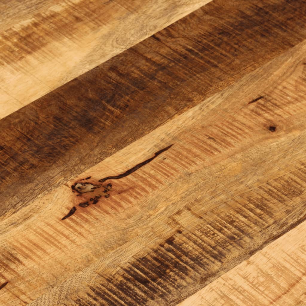 bordplade Ø70x3,8 cm rund massivt ru mangotræ