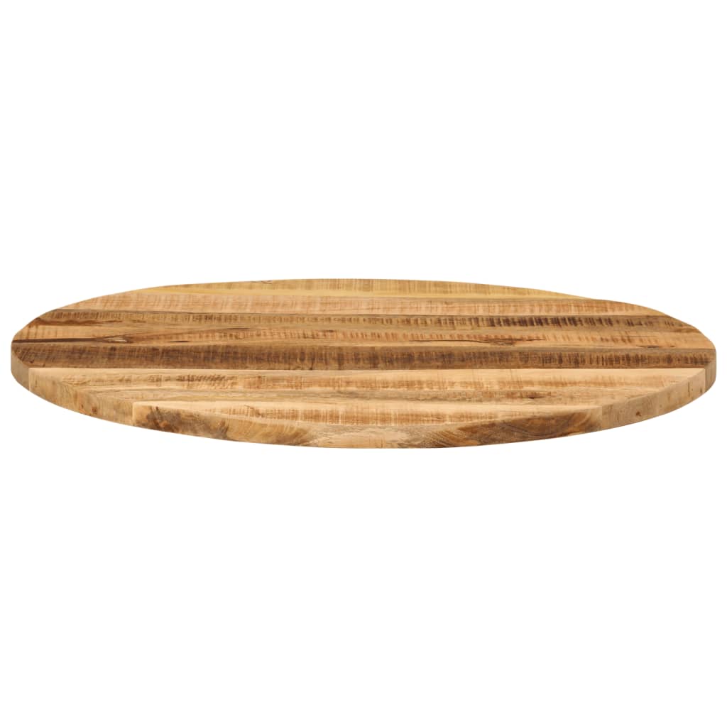 bordplade Ø80x2,5 cm rund massivt ru mangotræ