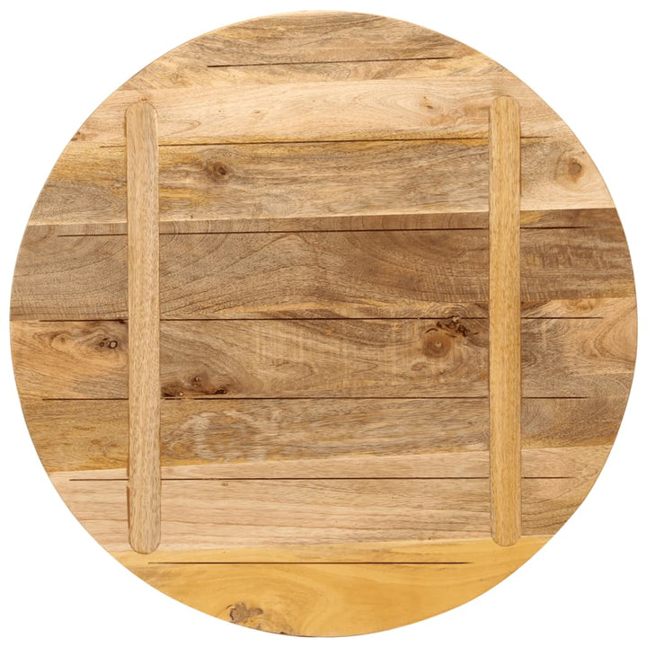 bordplade Ø80x3,8 cm rund massivt ru mangotræ