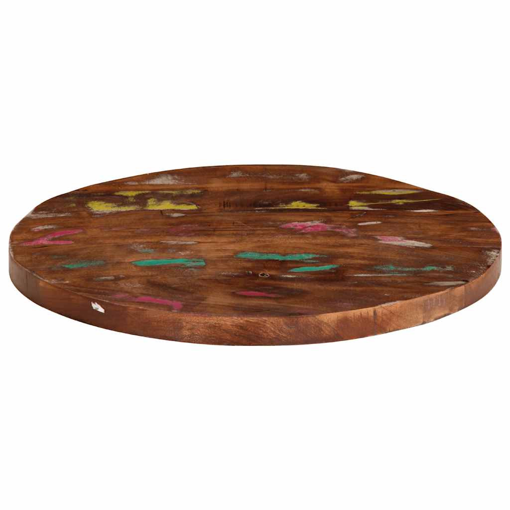 bordplade Ø40x2,5 cm rund massivt genbrugstræ