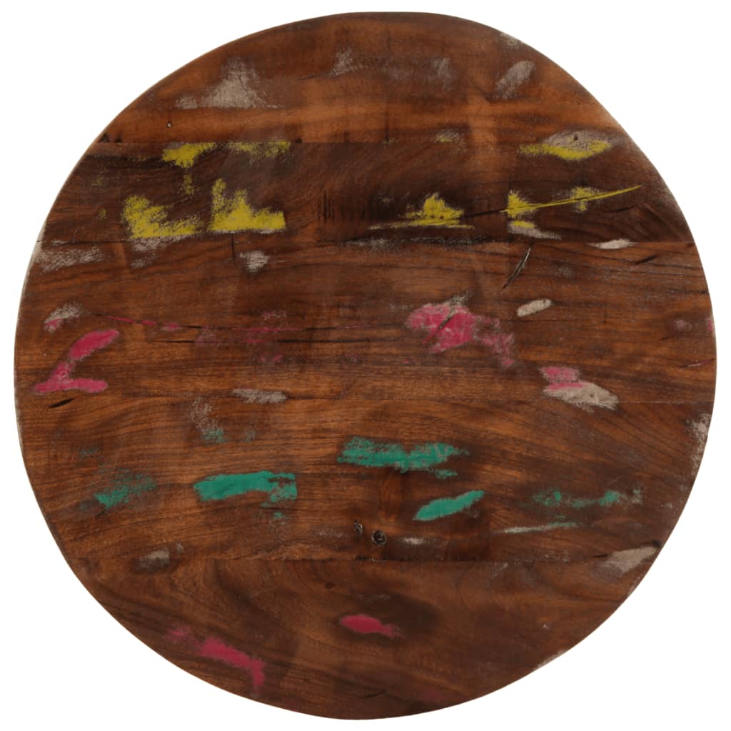 bordplade Ø60x3,8 cm rund massivt genbrugstræ