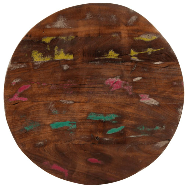 bordplade Ø60x3,8 cm rund massivt genbrugstræ