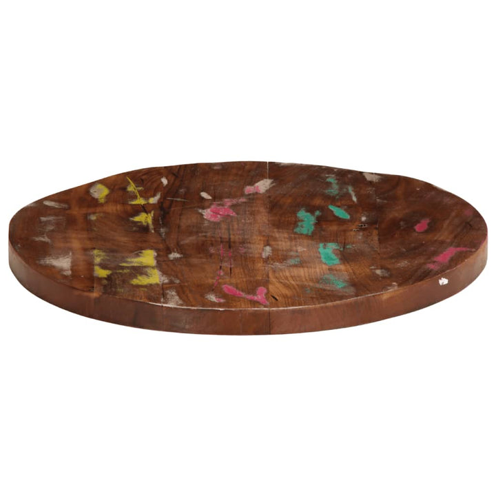 bordplade Ø60x3,8 cm rund massivt genbrugstræ