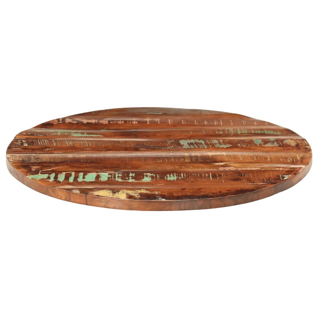 bordplade Ø70x3,8 cm rund massivt genbrugstræ