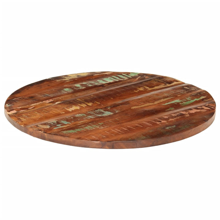 bordplade Ø80x1,5 cm rund massivt genbrugstræ